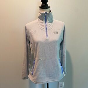 The North Face Quarter Zip Sweater Fleece Pullover Gray Women’s size Medium